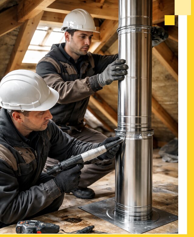 Монтаж дымоходов для каминов в Нефтеюганске с гарантией качества