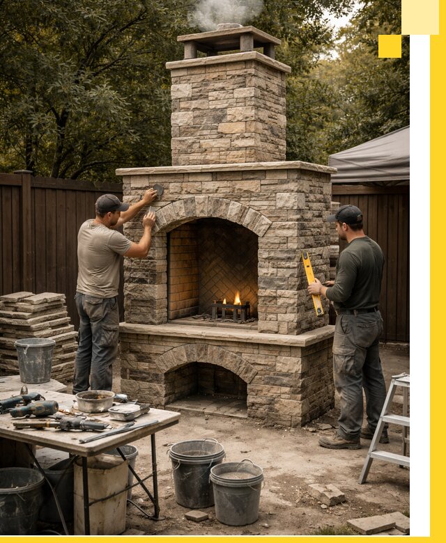 Проектирование и установка уличных каминов в Нефтеюганске