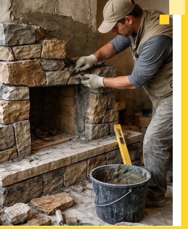 Изготовление и установка каменных каминов под ключ в Нефтеюганске