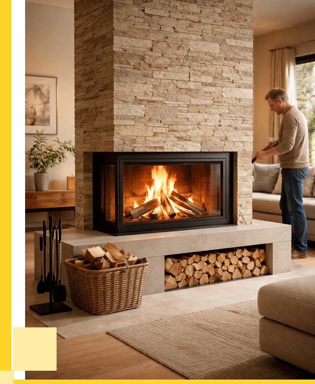 Дровяной камин под ключ в Нефтеюганске от 203360 р. | ЭриданНфт