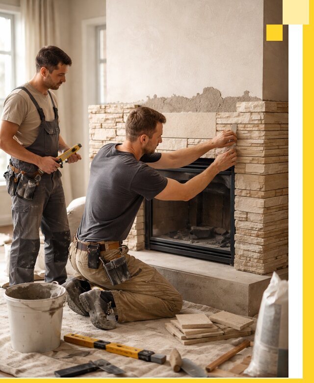 Установка и монтаж каминов для загородного дома в Нефтеюганске