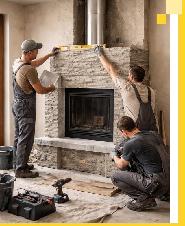 Профессиональный монтаж каминов под ключ в Нефтеюганске для дома