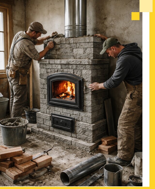 Производство, поставка и монтаж дровяных печей в Нефтеюганске