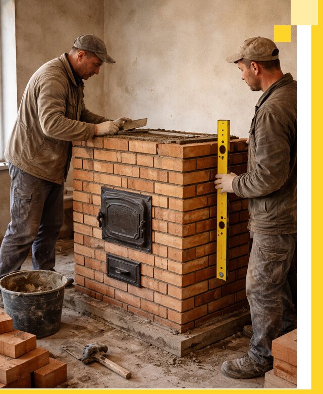 Отопительные печи под ключ в Нефтеюганске, установка и сборка