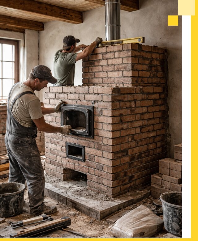 Печи для загородного дома под ключ в Нефтеюганске — монтаж и сервис