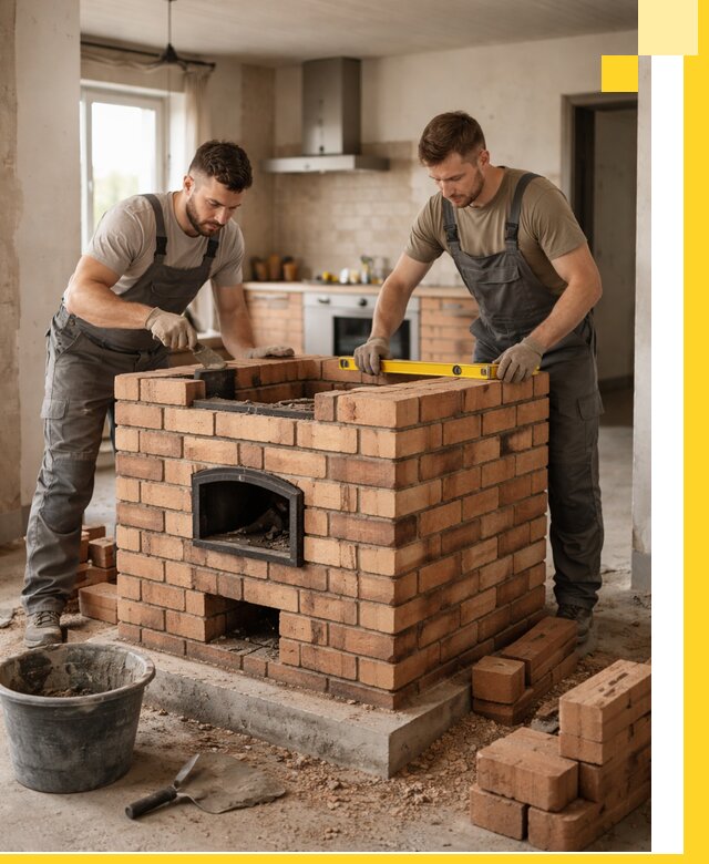 Установка и монтаж печей в частном доме в Нефтеюганске под ключ