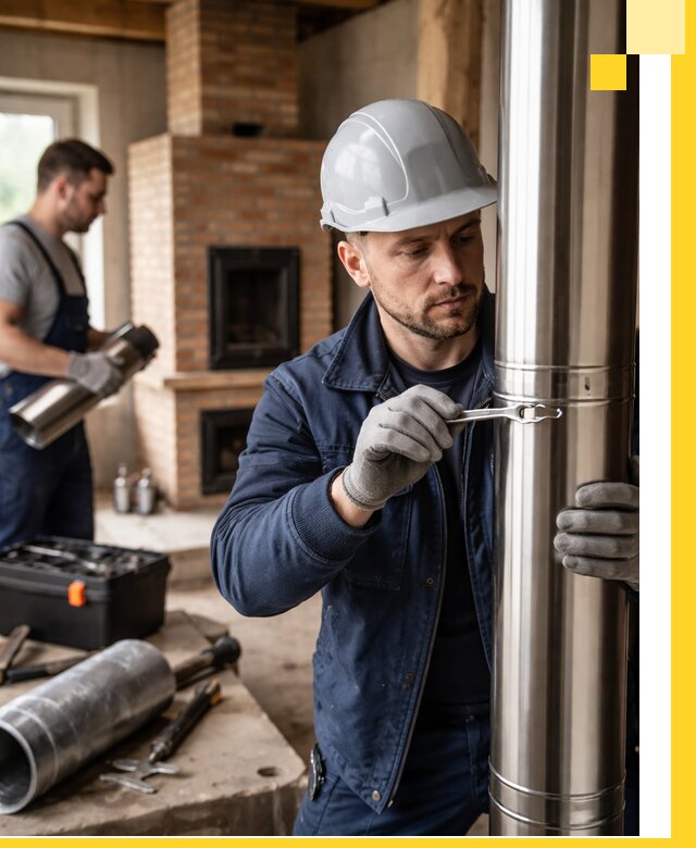 Профессиональный монтаж дымоходов для печей в Нефтеюганске