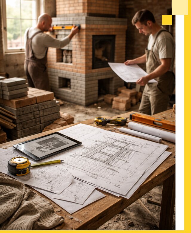 Проекты печей и каминов с индивидуальным дизайном в Нефтеюганске