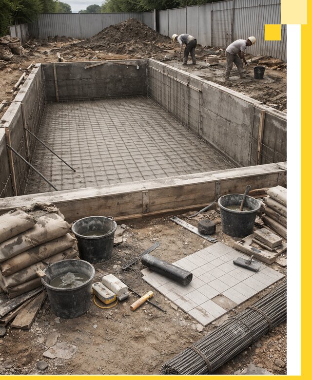 Строительство бассейнов под ключ в Нефтеюганске, дизайн и монтаж