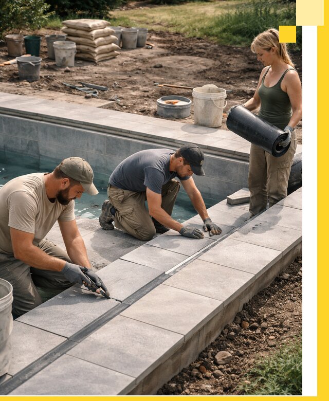 Строительство и монтаж уличных бассейнов под ключ в Нефтеюганске