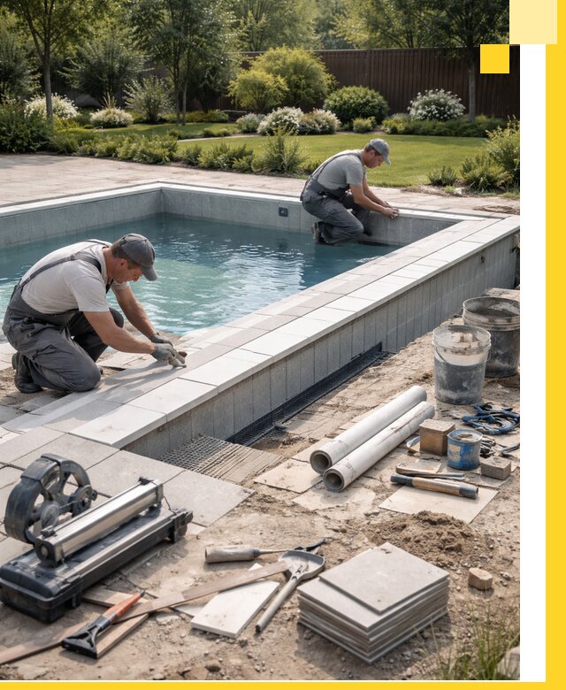 Строительство открытых бассейнов под ключ в Нефтеюганске профессионально