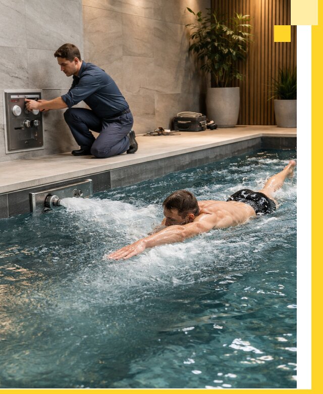 Проектирование и монтаж бассейнов с противотоком в Нефтеюганске