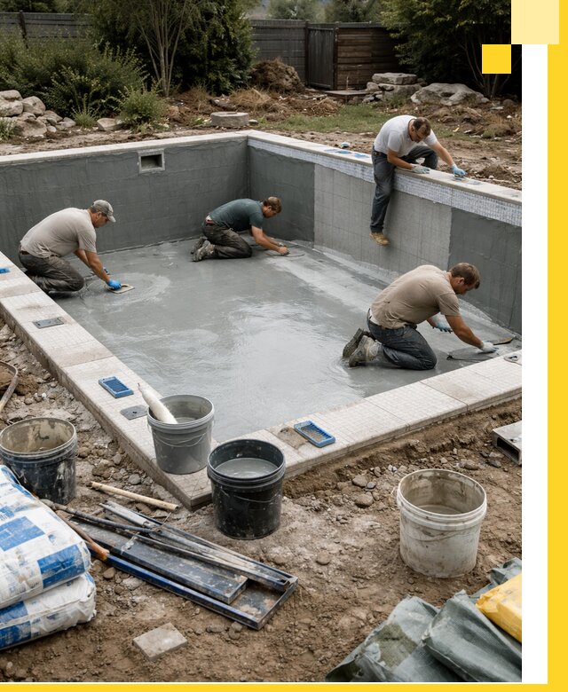 Изготовление и монтаж чаши бассейна под ключ в Нефтеюганске