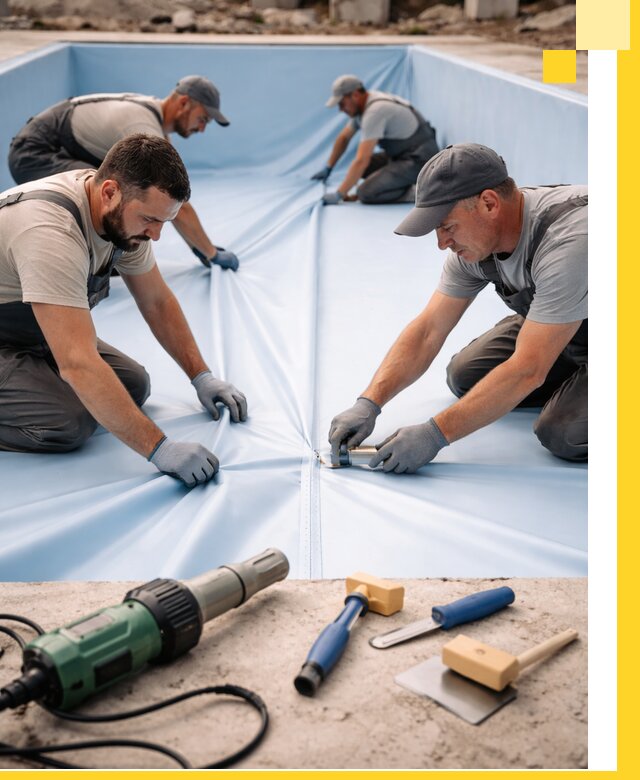 ПВХ пленка для бассейнов с монтажом и гарантией в Нефтеюганске