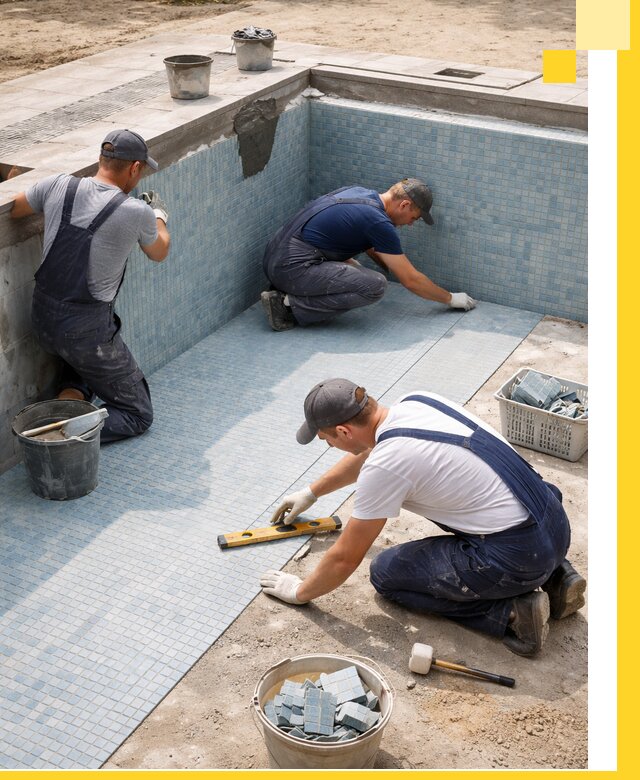 Укладка и установка плитки для бассейнов под ключ в Нефтеюганске