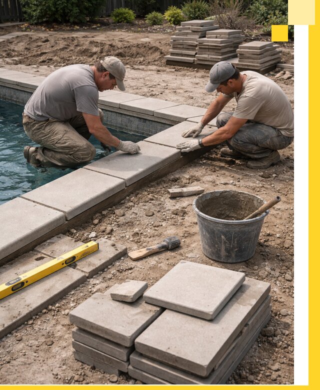 Установка и изготовление копингового камня для бассейнов в Нефтеюганске