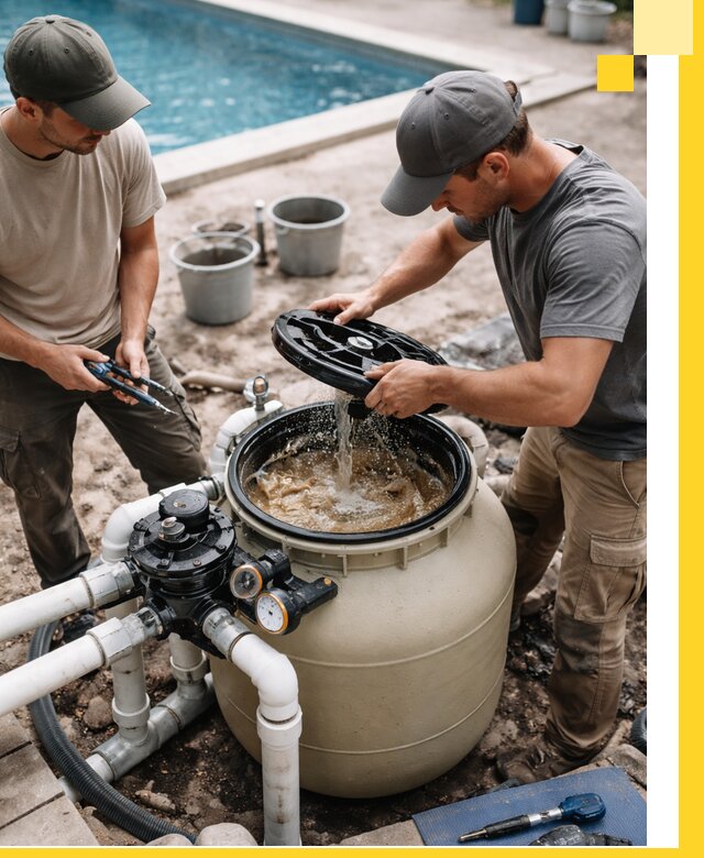 Установка и обслуживание песочных фильтров для бассейнов в Нефтеюганске