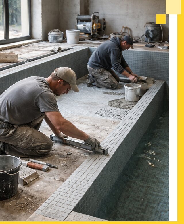 Строительство бассейна в частном доме в Нефтеюганске под ключ