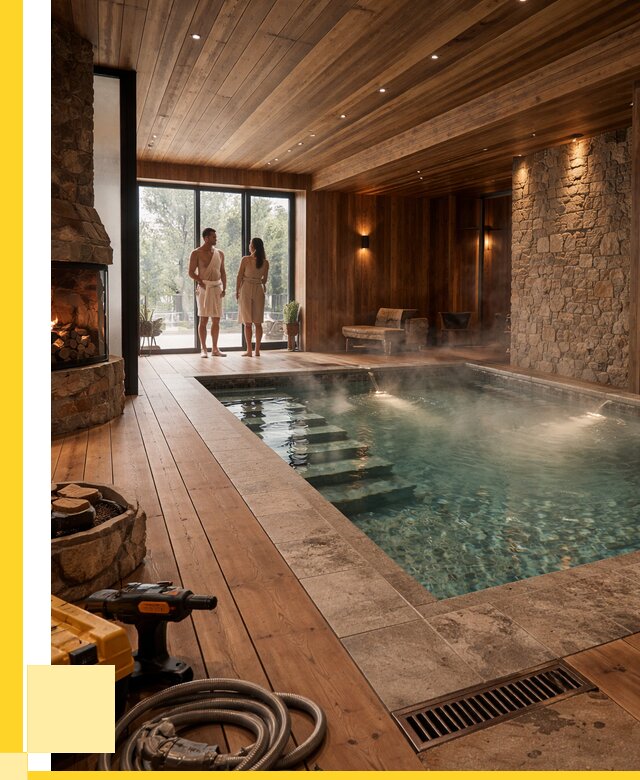 Проекты бань с бассейном под ключ в Нефтеюганске от 76260 р., ЭриданНфт