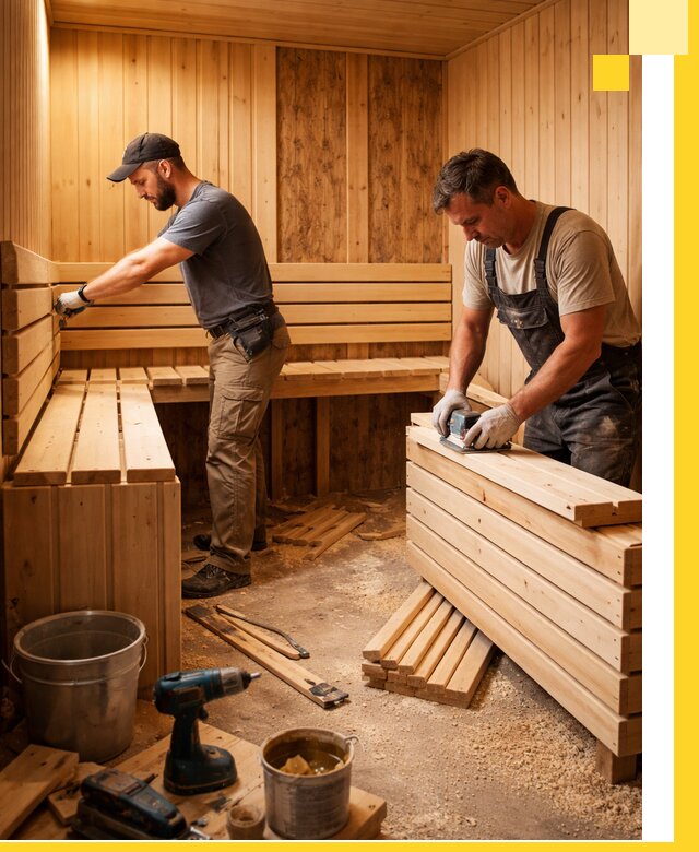 Профессиональный комплексный ремонт саун под ключ в Нефтеюганске