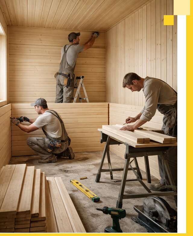 Обшивка саун в Нефтеюганске из натуральной древесины под ключ