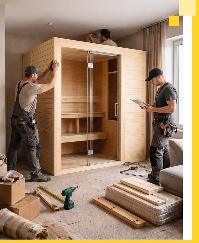 Установка и благоустройство саун в квартире в Нефтеюганске