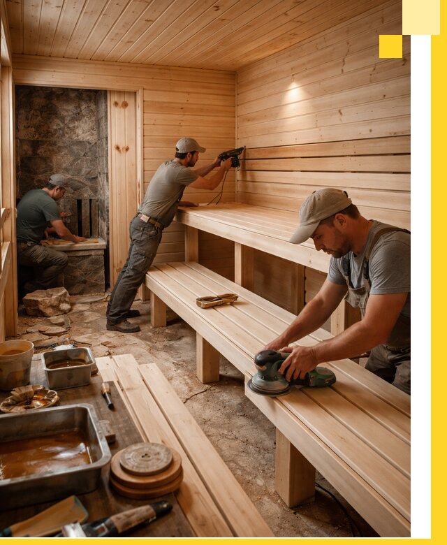 Профессиональная отделка бань в Нефтеюганске под ключ, с гарантией