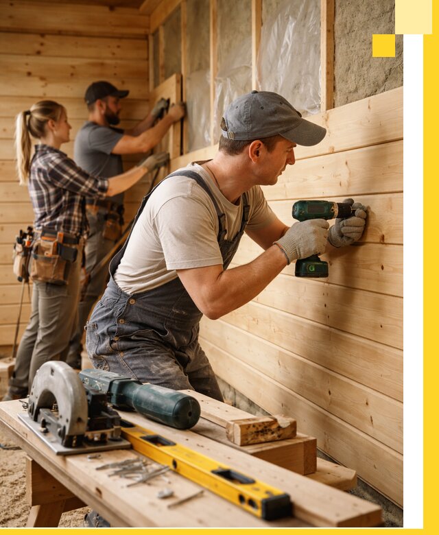 Обшивка бань под ключ в Нефтеюганске: отделка стен и потолков