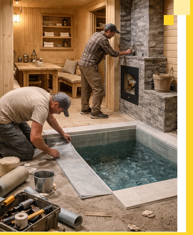 Строительство бань с комнатой отдыха под ключ в Нефтеюганске