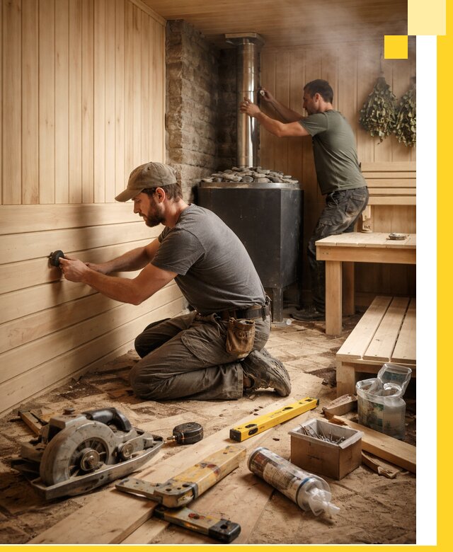 Полное строительство и оснащение парных под ключ в Нефтеюганске