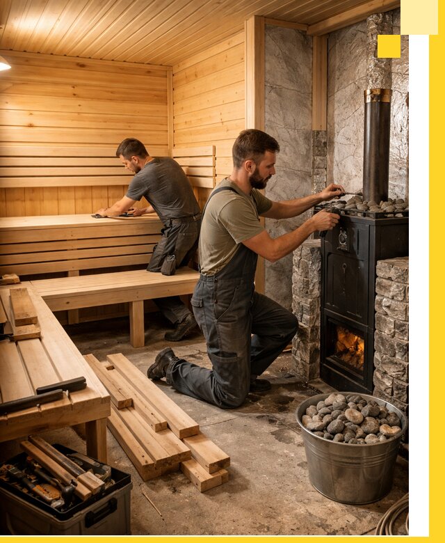 Дизайн и строительство интерьеров бань под ключ в Нефтеюганске