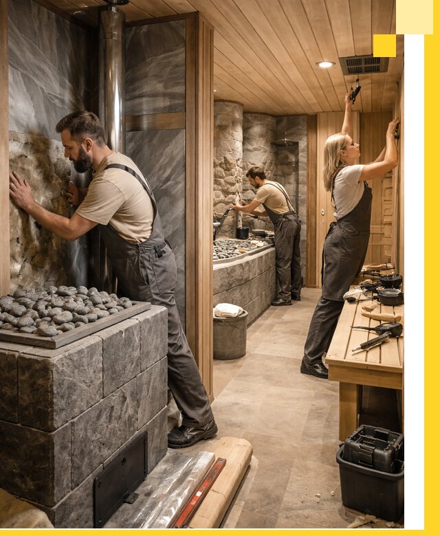 Строительство бань и SPA процедур в Нефтеюганске под ключ и отделкой