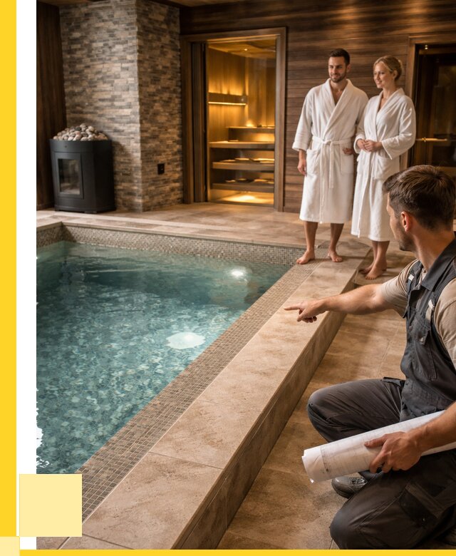 Проект бани с бассейном под ключ в Нефтеюганске от 66092 р. | ЭриданНфт