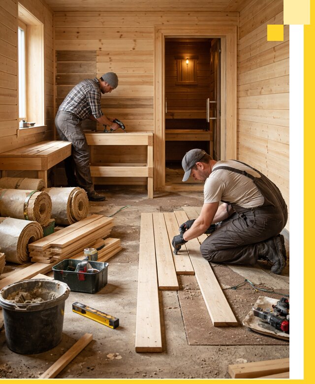 Индивидуальный проект бани с комнатой отдыха под ключ в Нефтеюганске