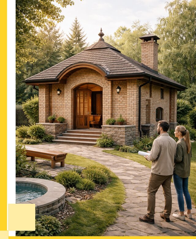 Проект кирпичной бани в Нефтеюганске от 30504 р. | ЭриданНфт