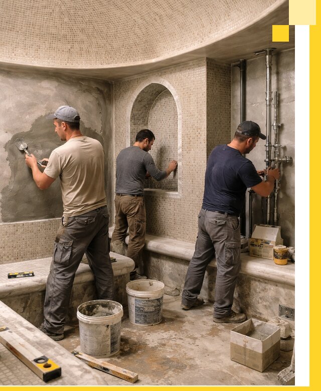 Профессиональный монтаж хамамов под ключ в Нефтеюганске с гарантией