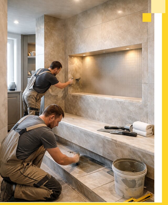 Профессиональное строительство хамама в квартире в Нефтеюганске