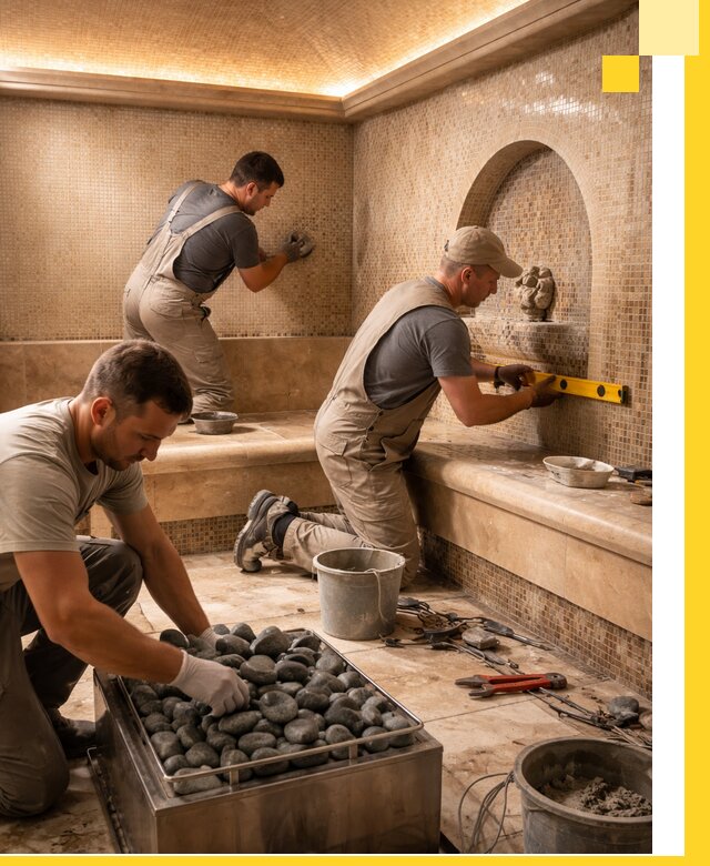 Проектирование и строительство хамама и сауны в Нефтеюганске