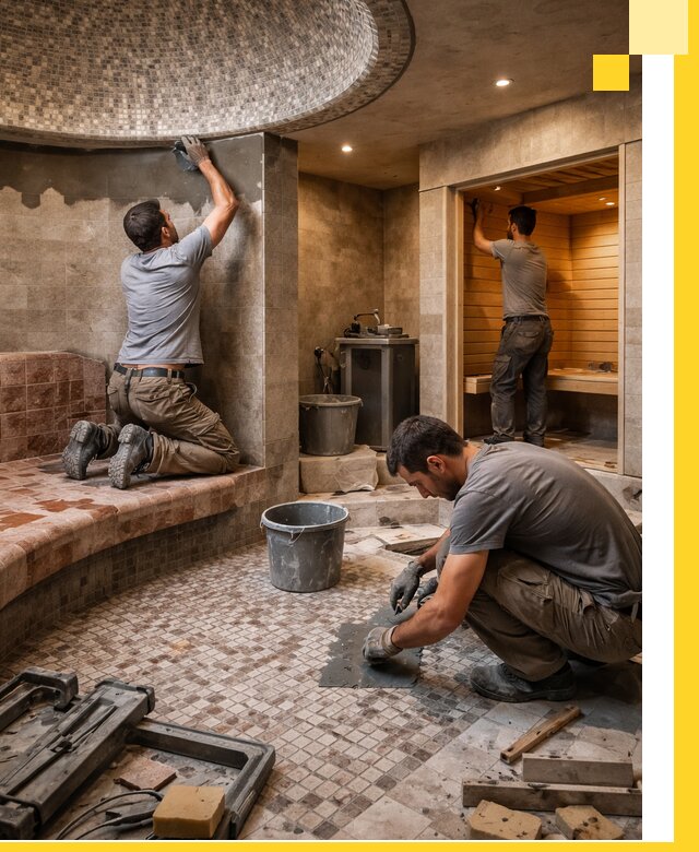 Проект и строительство хамама бани и сауны под ключ в Нефтеюганске